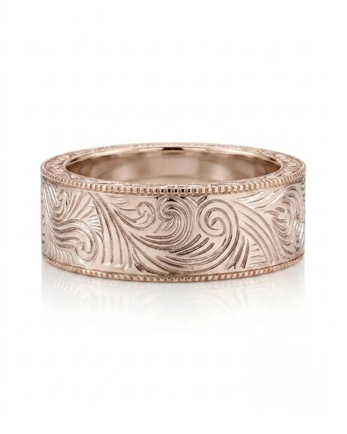 Vellum Aureus Art Nouveau Two Tone Men Ring