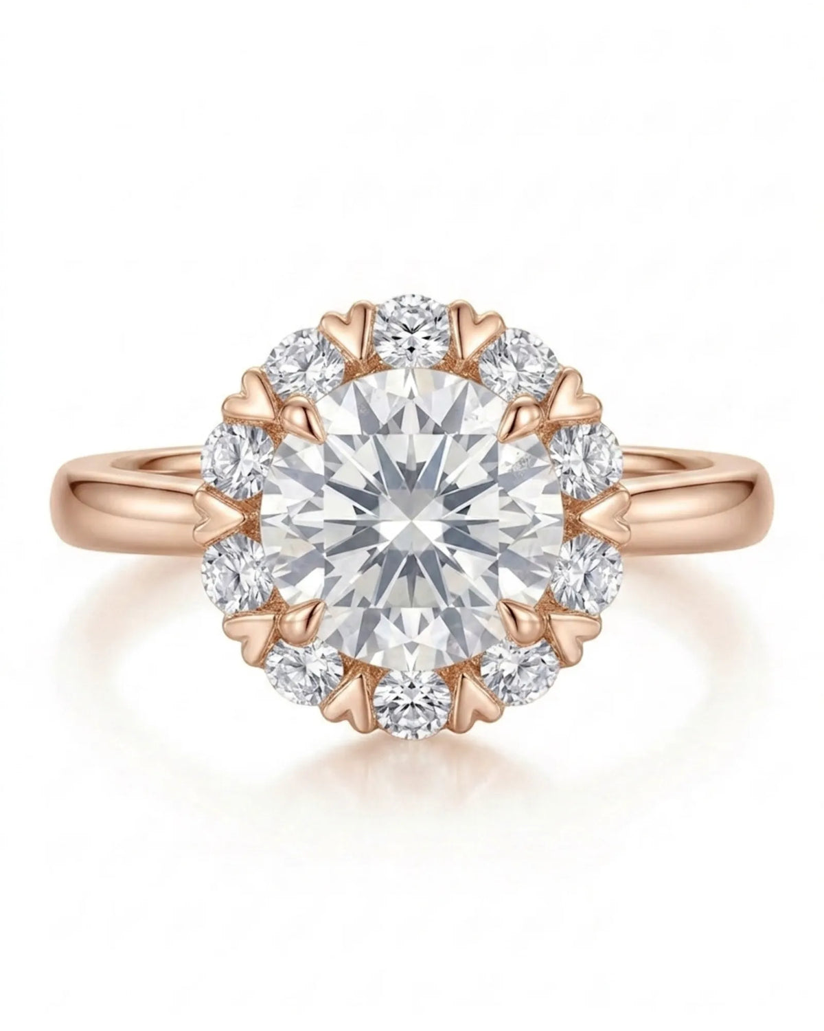 Sadi – Celestial Glow Natural Round Diamond Star Halo Ring