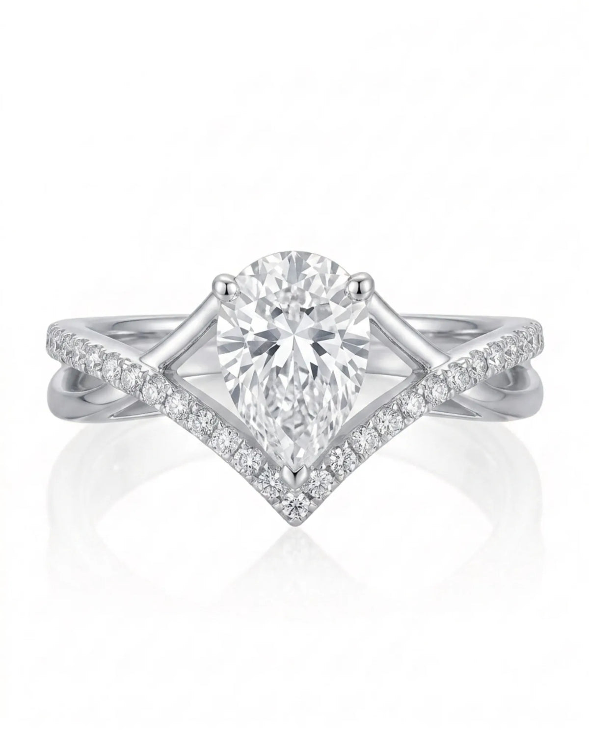Claire – Natural Pear-Shaped Diamond Twisted-Shank Engagement Ring