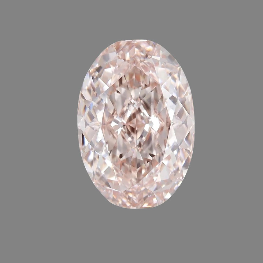 Fancy Brownish Pink Oval Lab Diamond Stone with IGI Certificate | Saratti