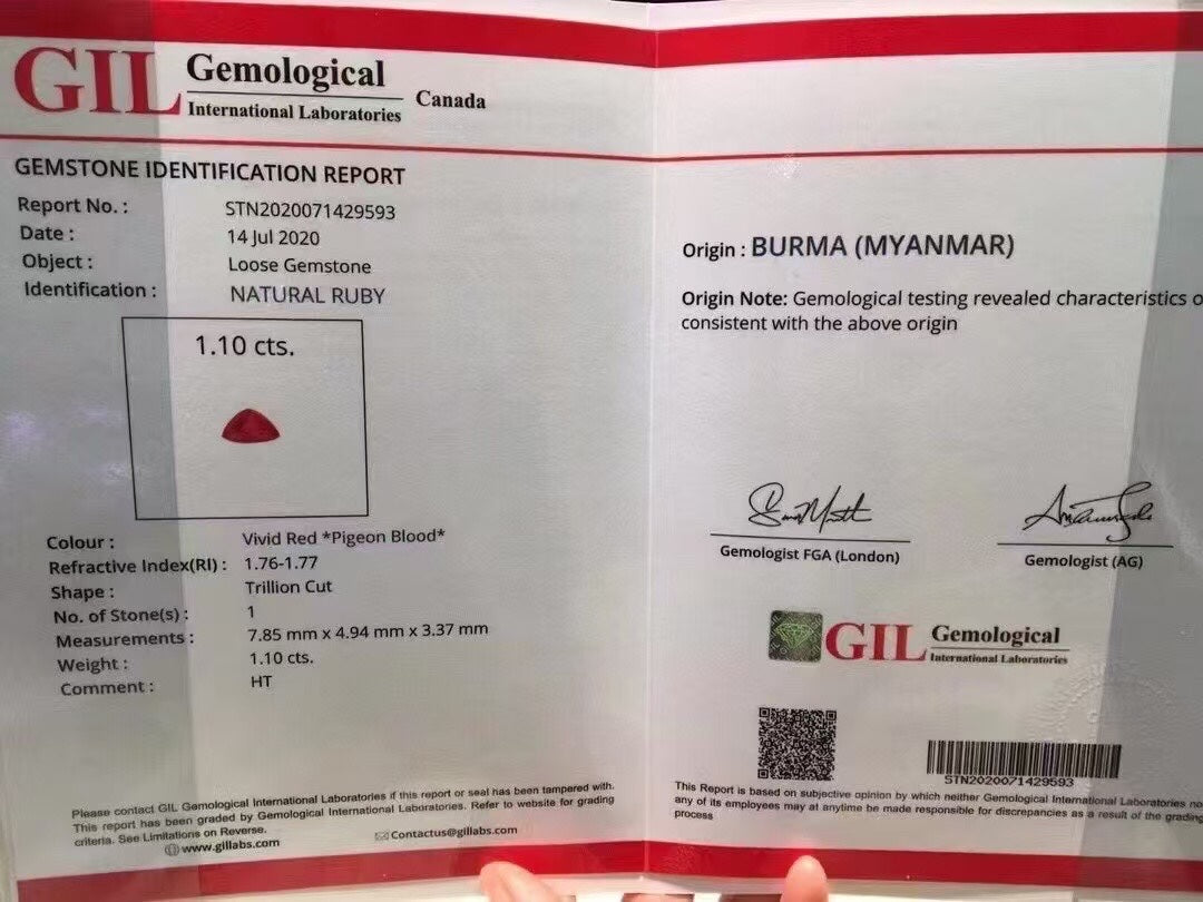 GLC Certified Burmese Ruby Pigeon Blood Ruby | Saratti