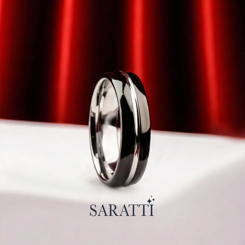 Two Tone Men's Band Comfort Fit Band