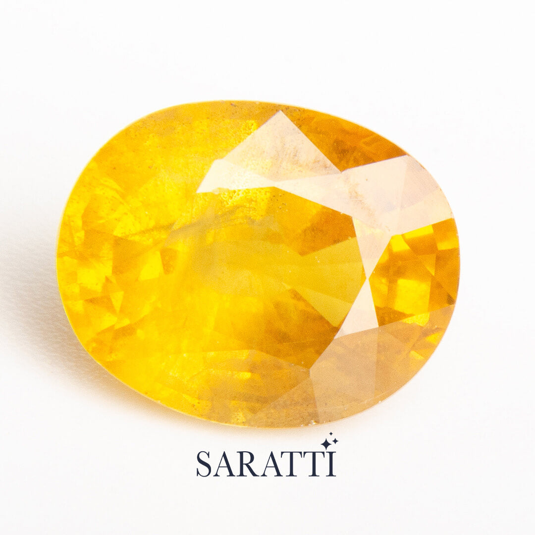 Oval-cut 2.56 carat yellow sapphire | SARATTI