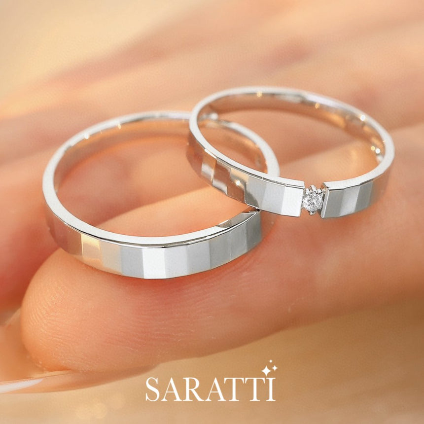 GeometricDesignWeddingSetIn18KWhiteGold_Saratti