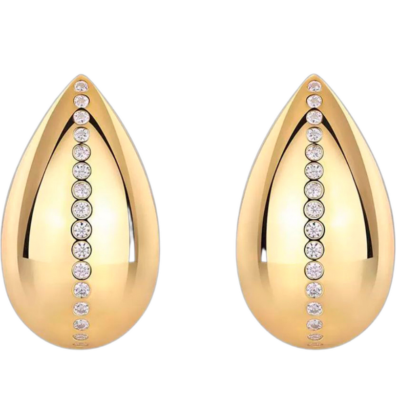 Golden Droplets : Moissanite Gold Vermeil Drop Earrings