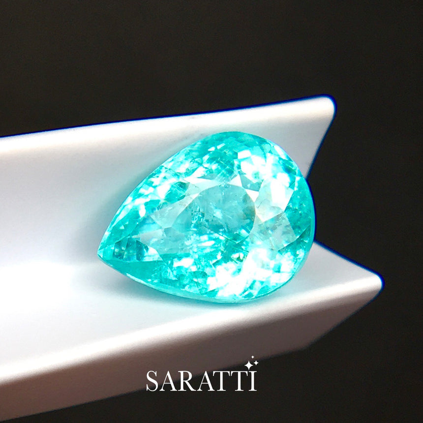Pear Shape Neon Tourmaline Stone | SARATTI