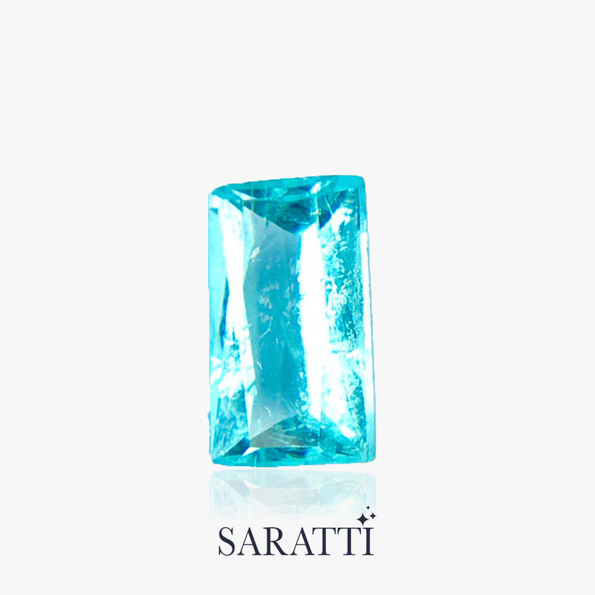 Rectangular Cut Blue Tourmaline Loose Stone | SARATTI