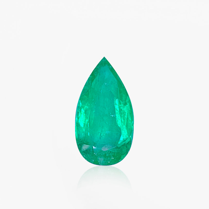 3.35ct Colombian Emerald pear cut gemstone | SARATTI