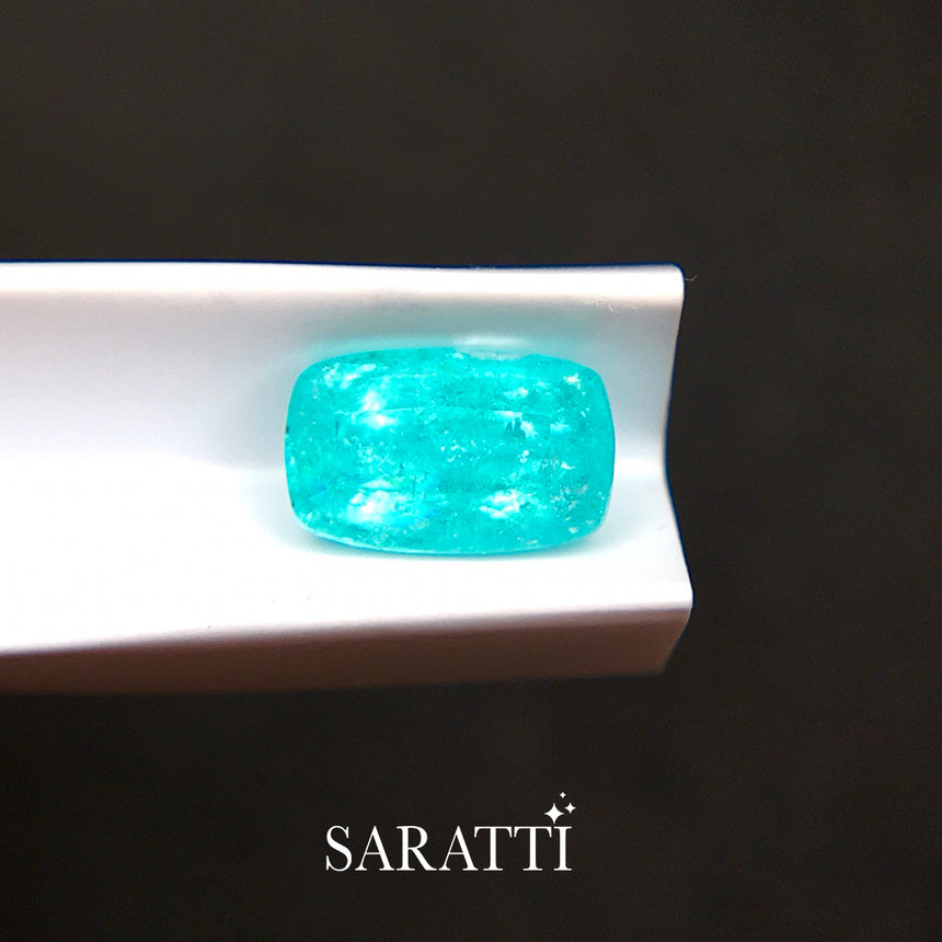 Oval Neon Blue Tourmaline for Custom Jewelry | SARATTI