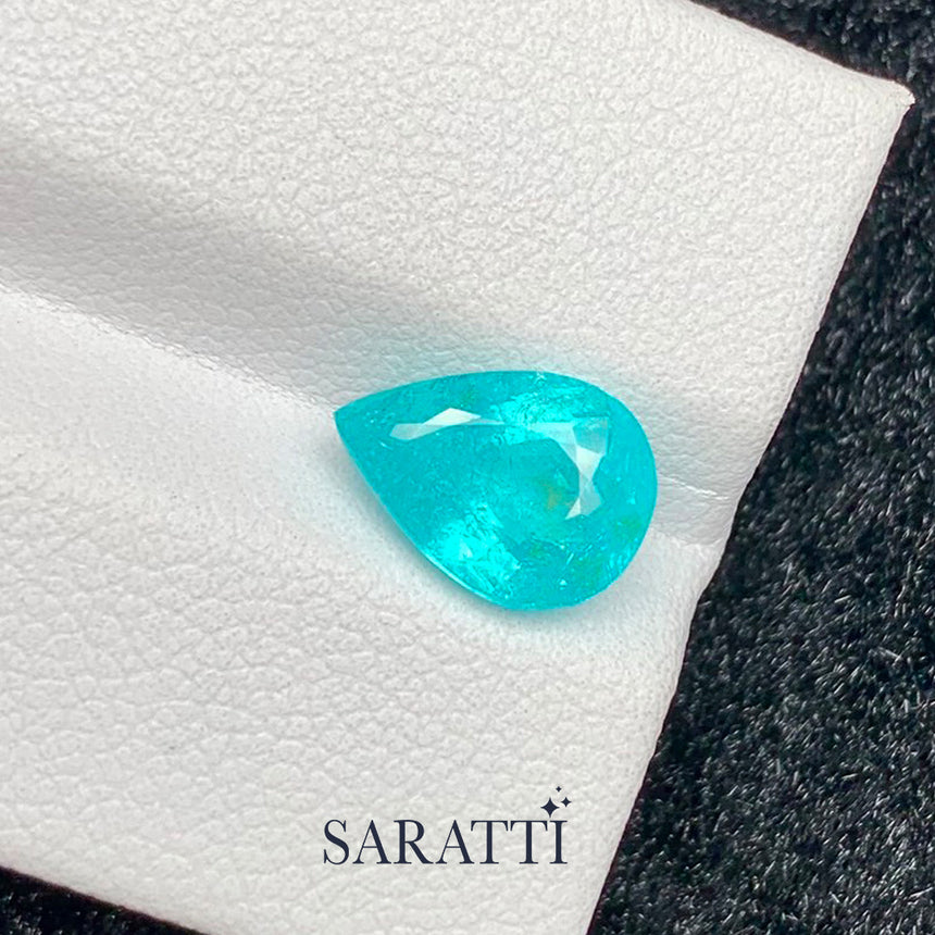 Electric Blue Pear Tourmaline Stone | SARATTI