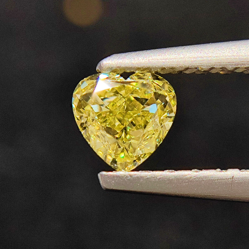 Heart Cut Yellow Natural Diamond | Saratti