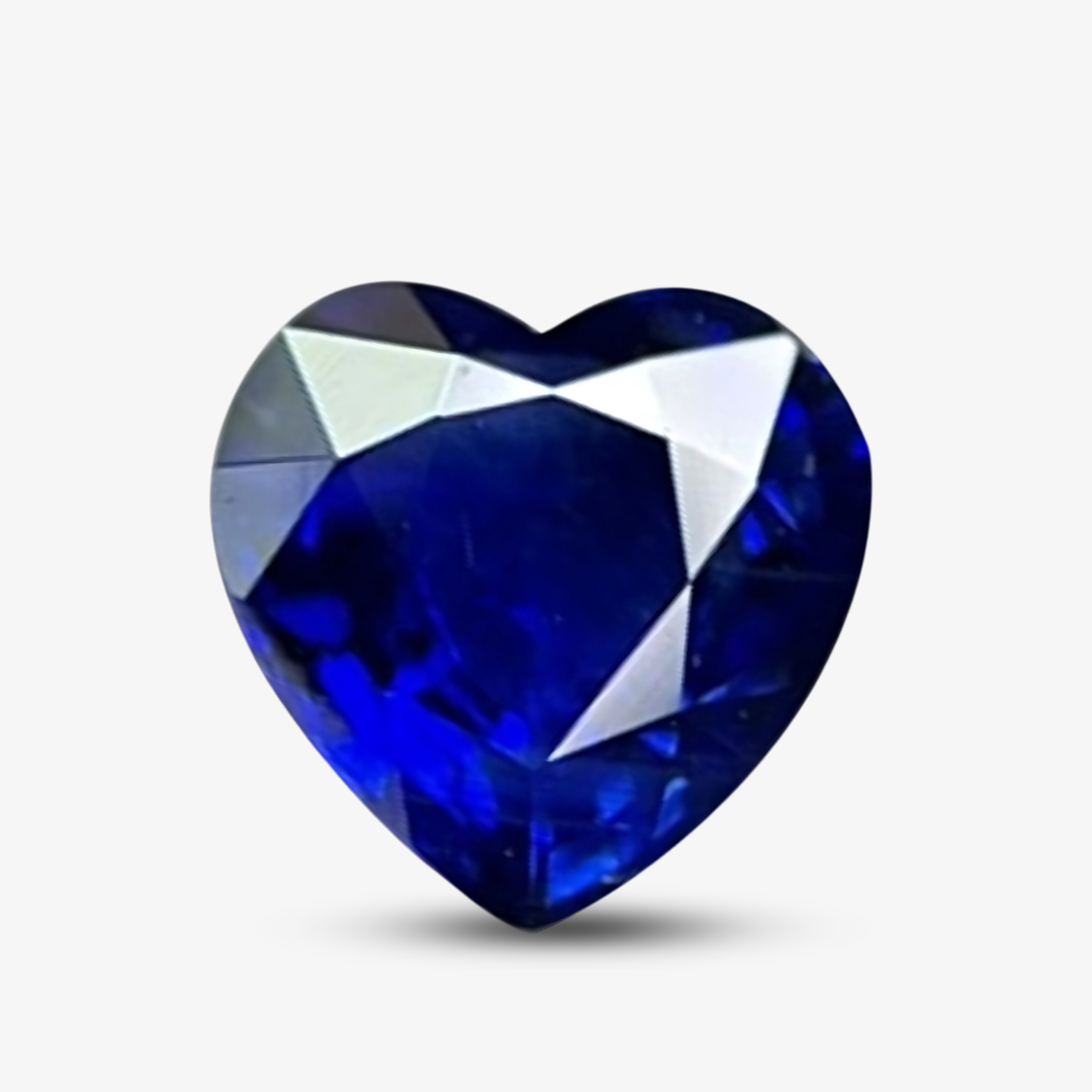 1.06cts Royal Blue Ceylon Heart Sapphire Gemstone | IGS Certified | Unheated