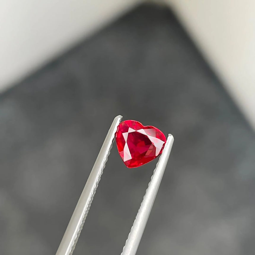 Heart Cut Ruby Gemstone | Saratti