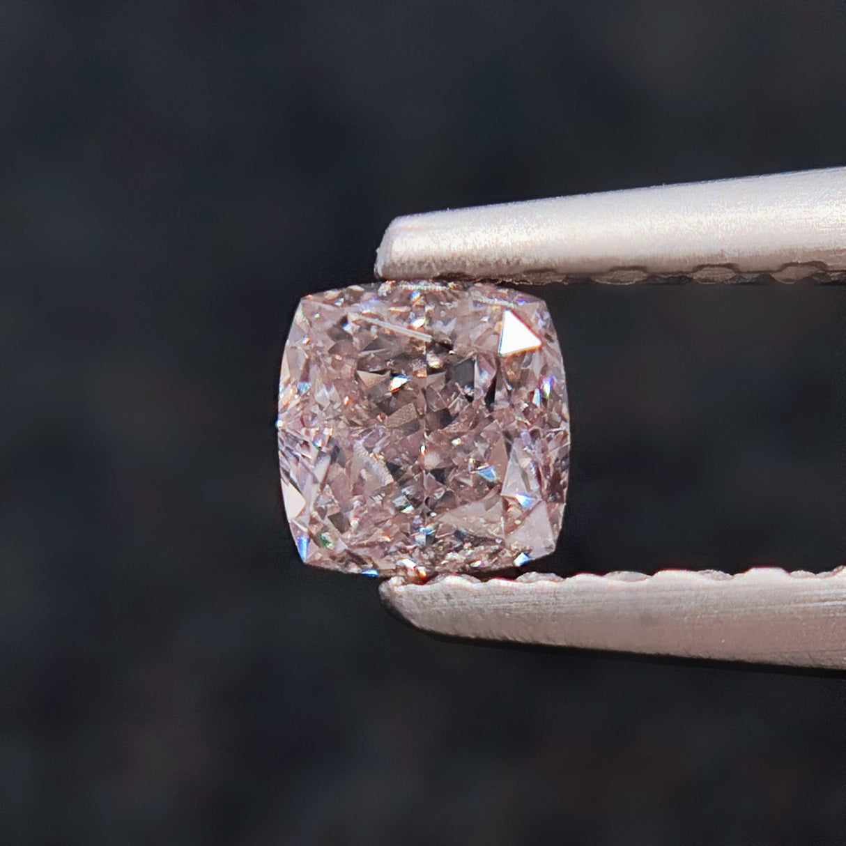 Light Brownish Pink Cushion Cut Natural Diamond | Saratti