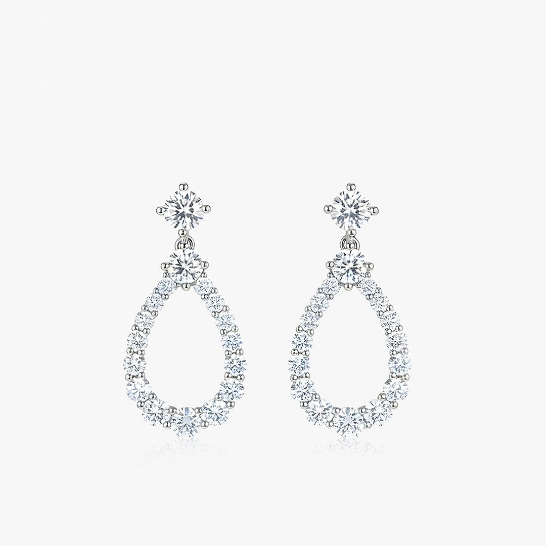 Cascade d’Éclat — Lab Diamond Necklace · Earrings