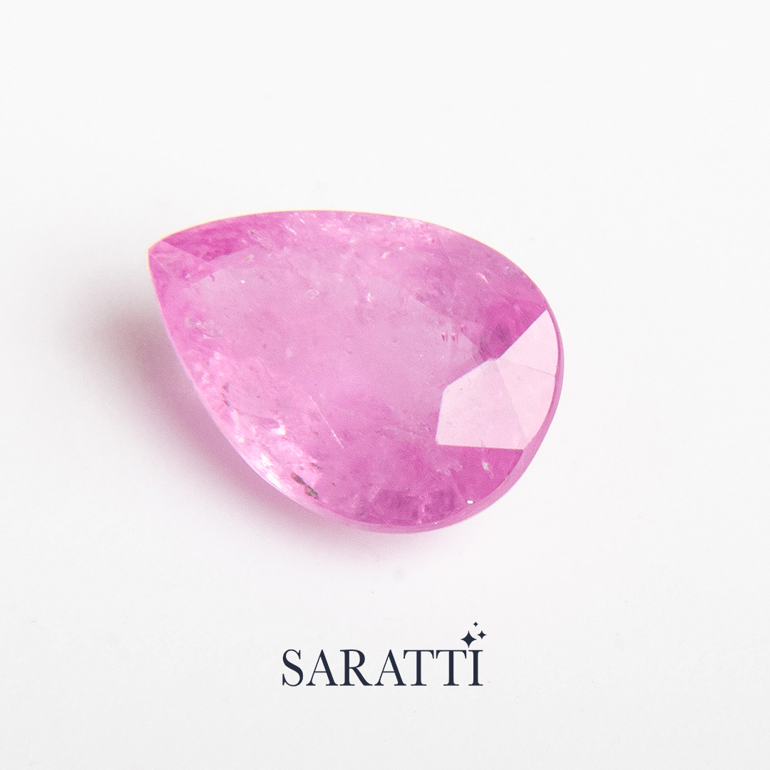 Light Pink Pear Cut Natural Sapphire Gemstone - 1.04 carats  | SARATTI