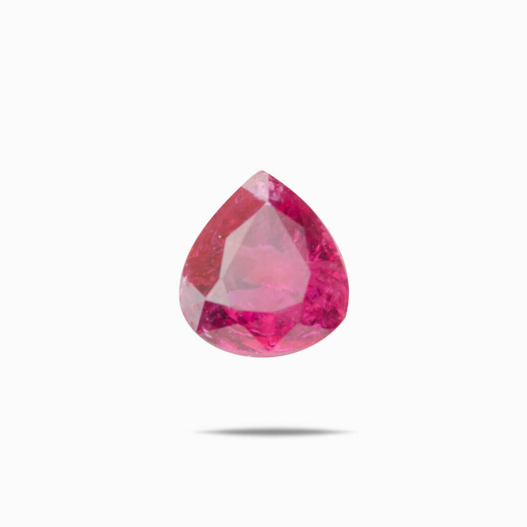 0.50 carat Natural Rose Red Ruby | Pear Cut