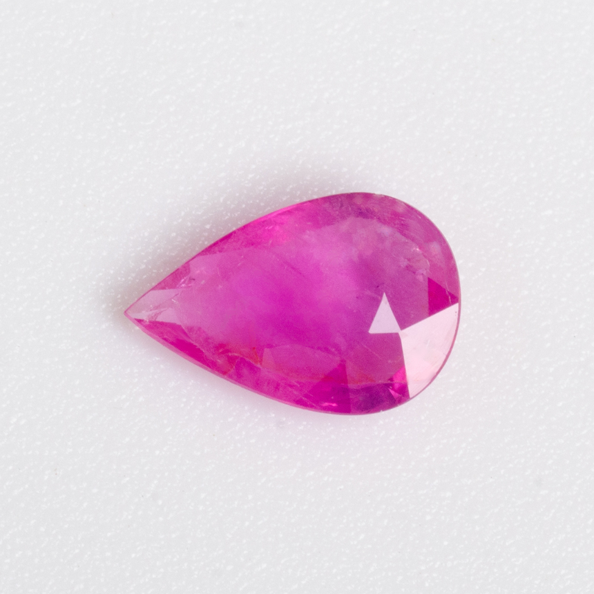 Loose unheated pink sapphire pear cut gem for pendant | SARATTI