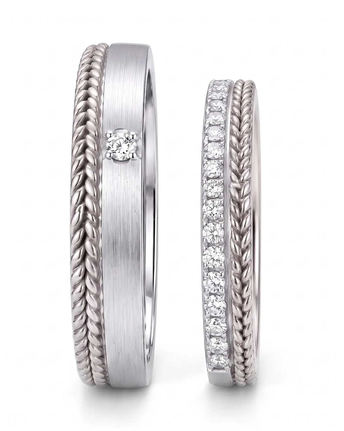 Luxury Timeless Bliss wedding ring set with sophisticated elegance and enduring platinum craftsmanship | SARATTI