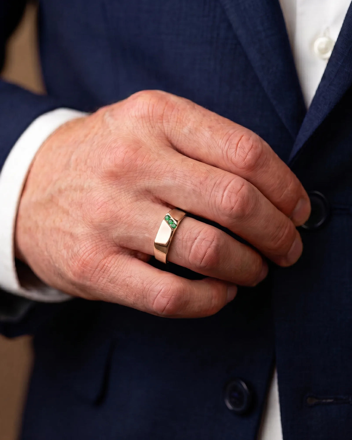 Imperium Emerald Triad Ring