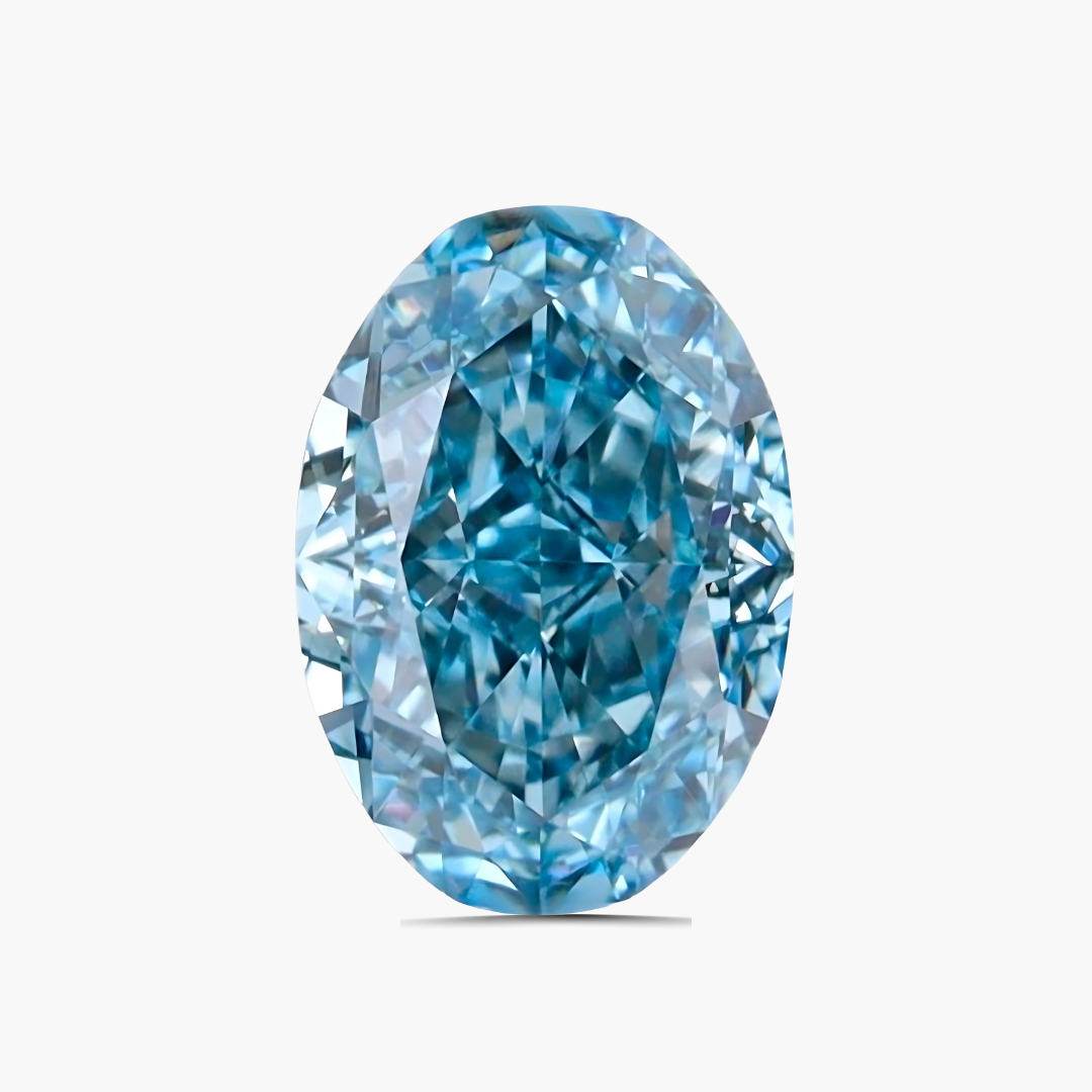 Super Rare 0.68 cts Fancy Vivid Blue Lab Diamond | Saratti