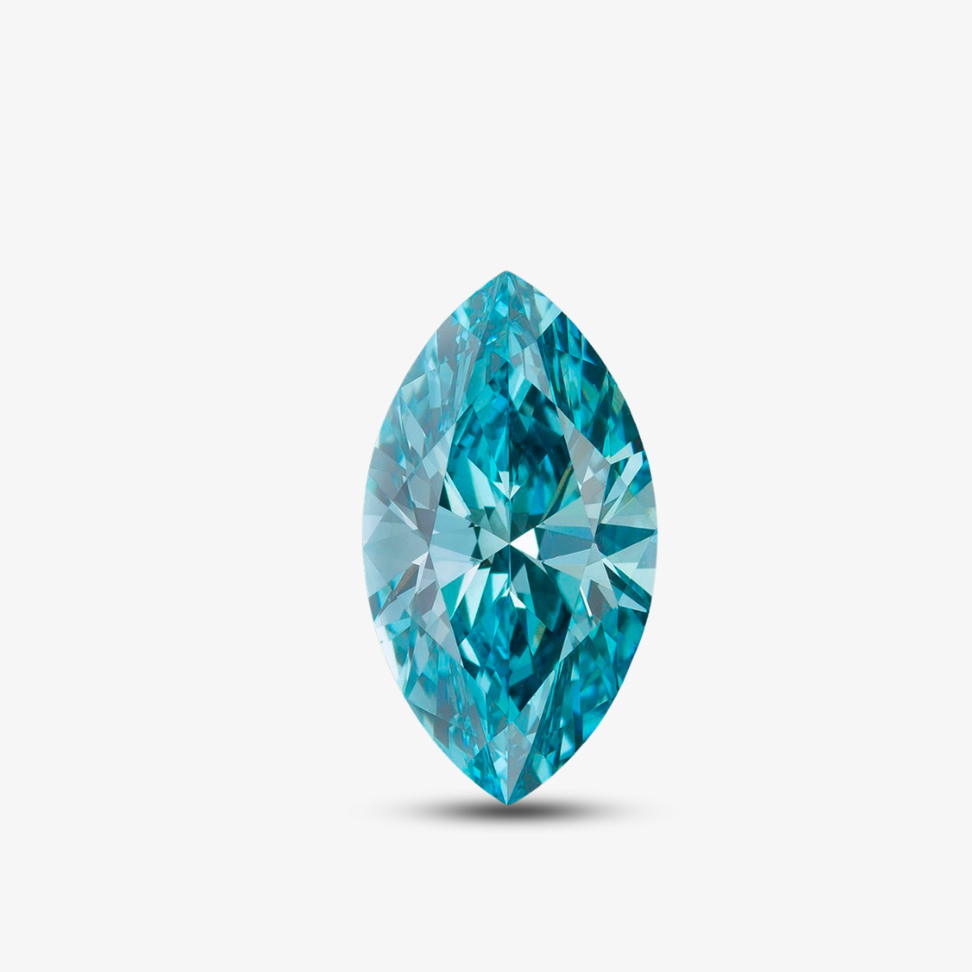 1.01-carat Marquise Cut Treated Blue Natural Diamond Gemstone