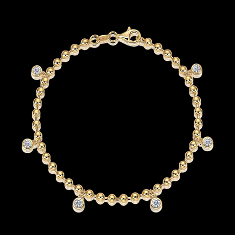 Noble Spark : Moissanite Gold Vermeil Bracelet