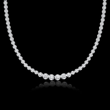 Luminous Arc: 1.4-Carat Moissanite Tennis Necklace