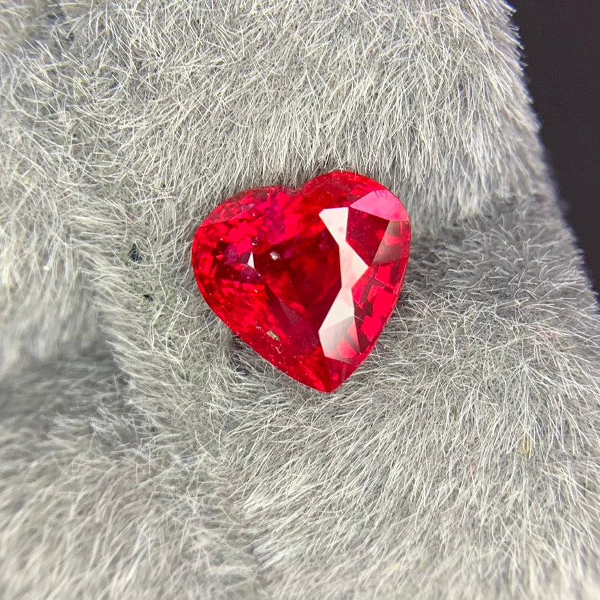 Mozambique GRS HEart Cut Ruby Gemstone | Saratti