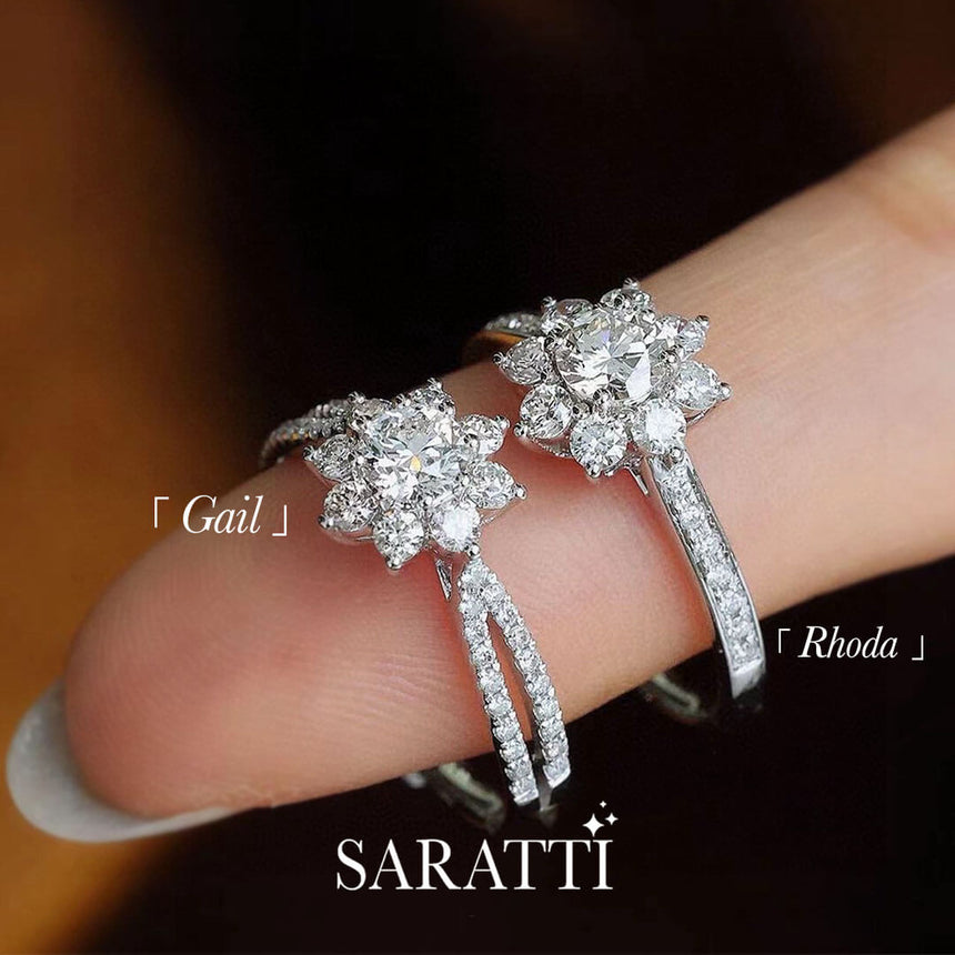Rhoda and Gail |  Fortune Compass II Natural Diamond Engagement Ring | Saratti Diamond