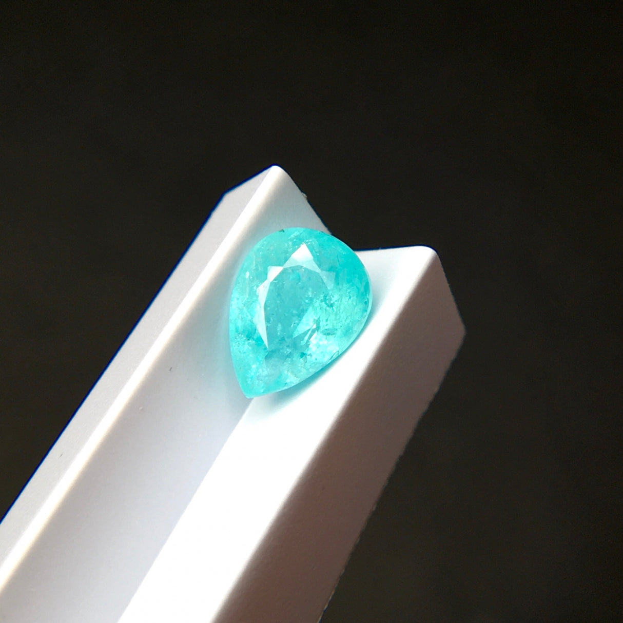 1.02cts Teardrop Natural Paraiba Tourmaline | AIGS Certified | Neon Blue