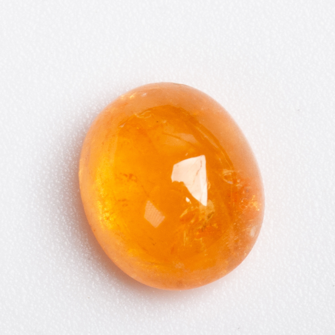 Natural 2.47 carat orange garnet gem, oval cut for custom jewelry | SARATTI