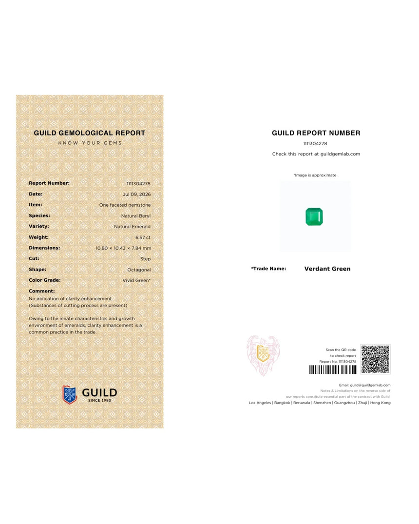 Natural Emerald measuring 10.80 by 10.43 by 7.84 millimetres | SARATTI
