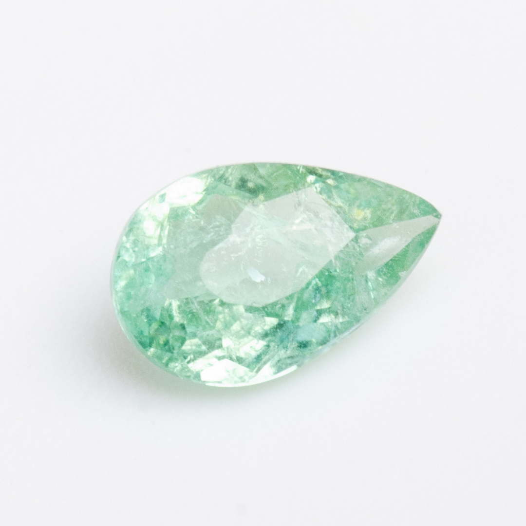 Natural Paraiba tourmaline 0.47ct pear-cut 6mm x 3.8mm Brazil | SARATTI