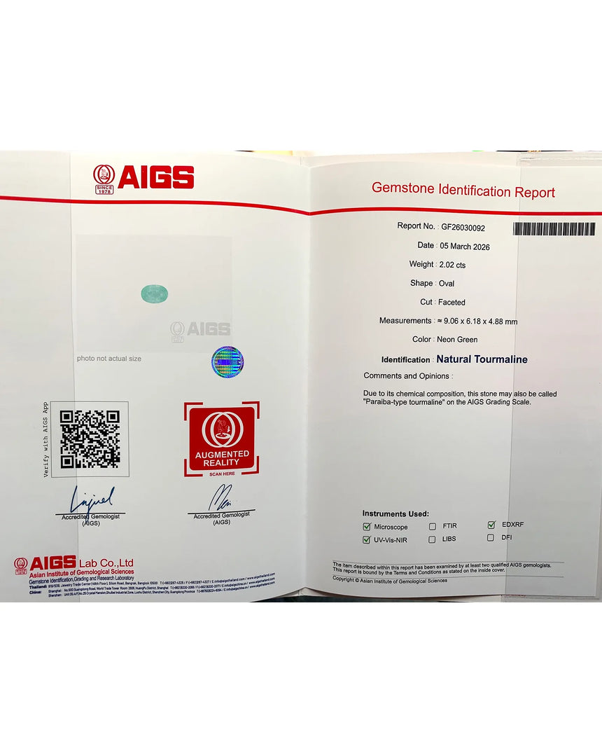 Natural Paraiba tourmaline 2.02ct for bespoke ring design - SARATTI