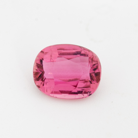 Natural Pink Tourmaline gemstone 3.14ct cushion cut 10.3 x 8.2mm | SARATTI