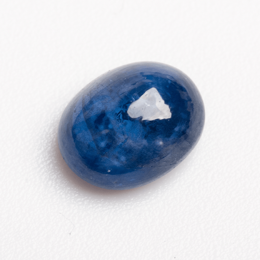 Natural deep blue sapphire cabochon for custom jewelry design