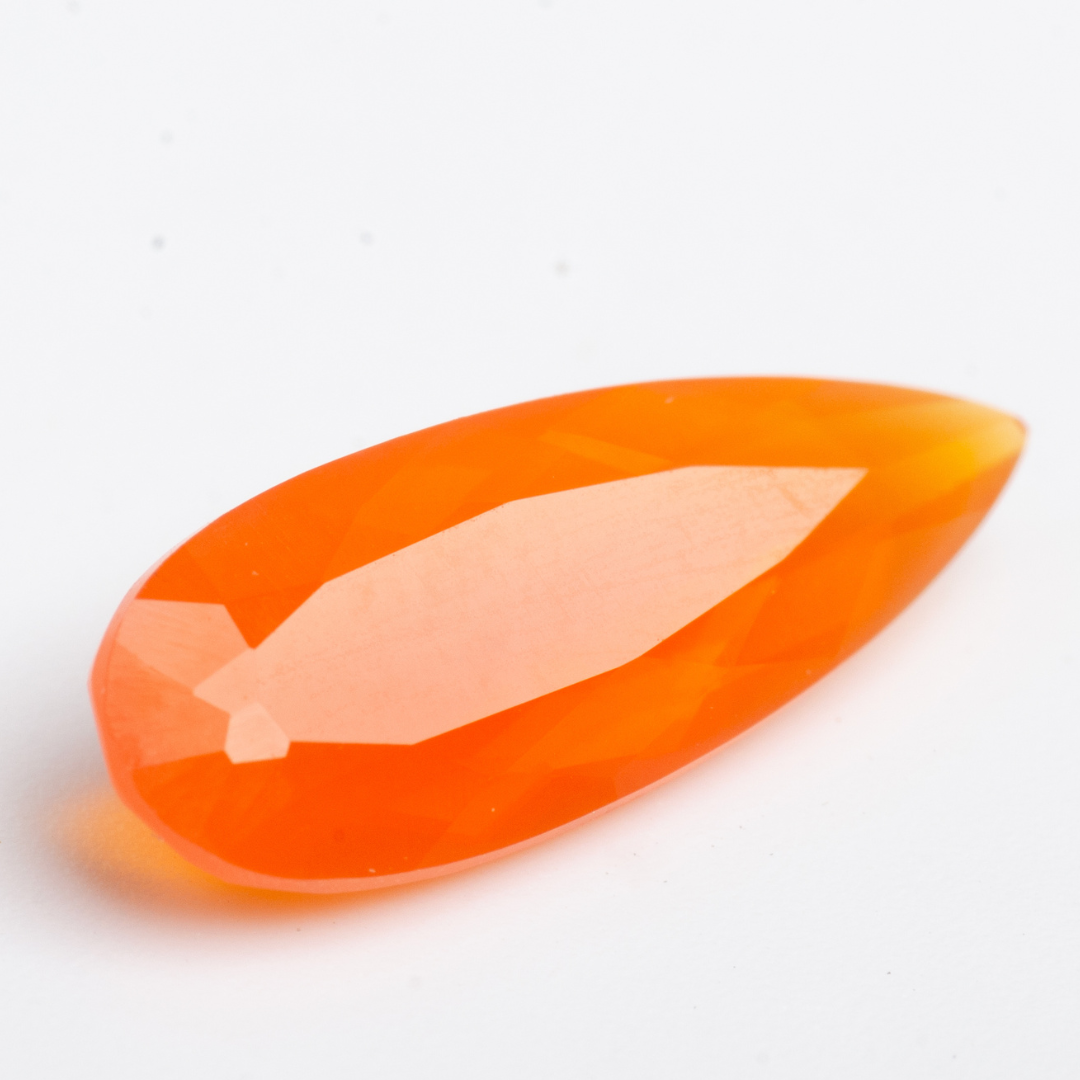 Natural orange fire opal 1.80ct pear cut ready for fine jewelry | SARATTI
