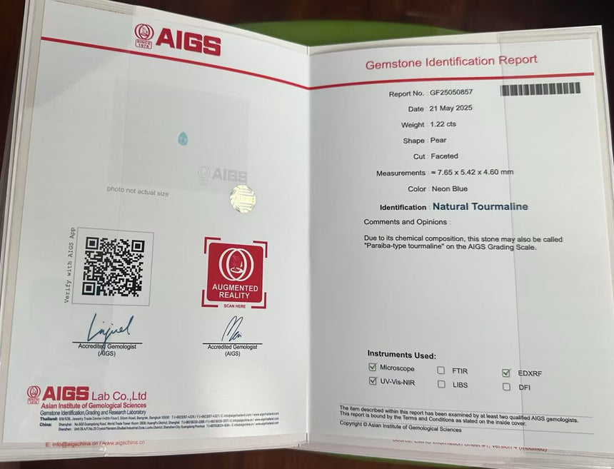 Neon blue natural Paraiba tourmaline loose stone pear cut | SARATTI