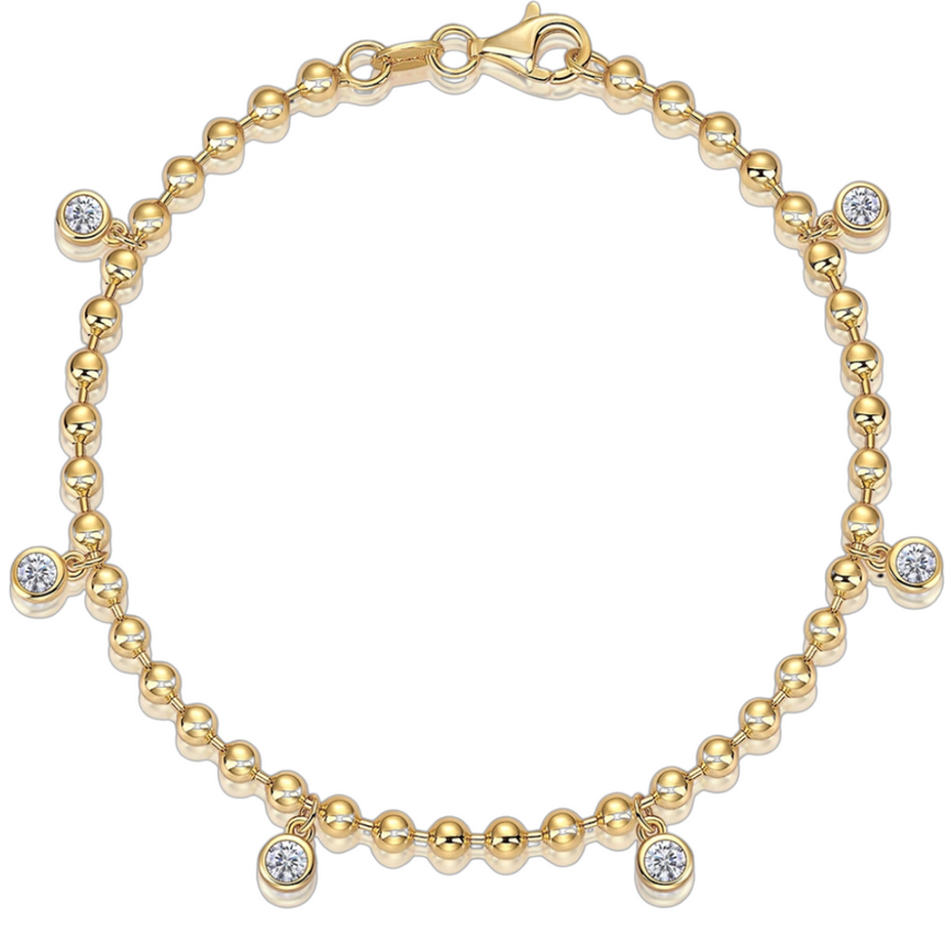 Noble Spark : Moissanite Gold Vermeil Bracelet