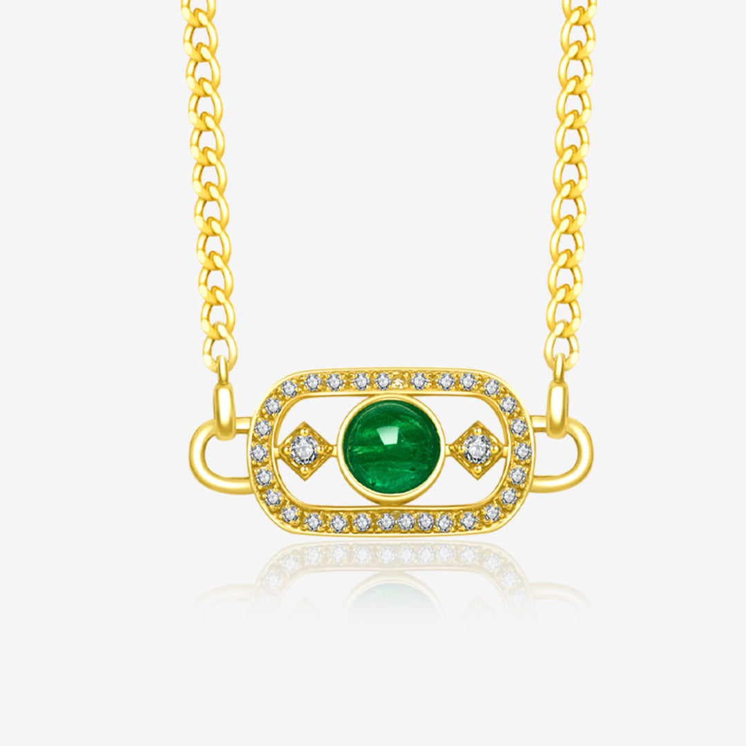 Occulus Hera Antique Emerald Necklace - SARATTI
