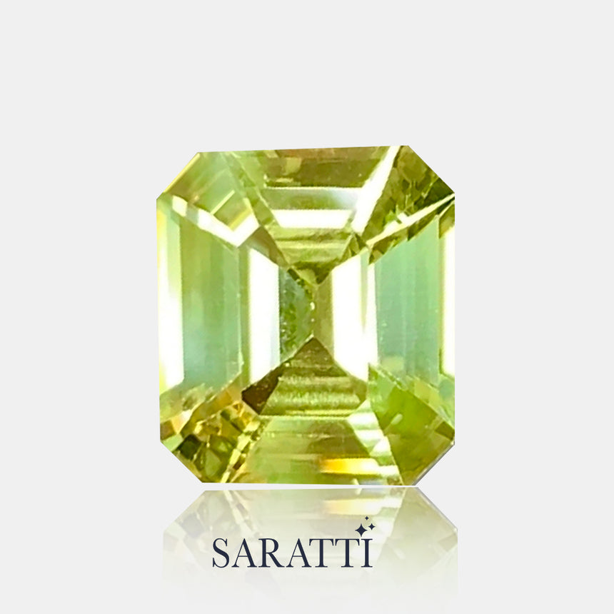 Octagonal cut Natural canary yellow chrysoberyl loose stone | SARATTI
