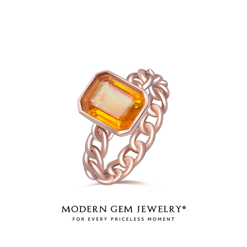 Elegant Blue Gemstone Ring | Modern Gem Jewelry | Saratti