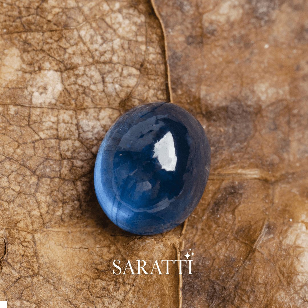 Oval Cabochon Natural Blue Sapphire Loose Gemstone | SARATTI