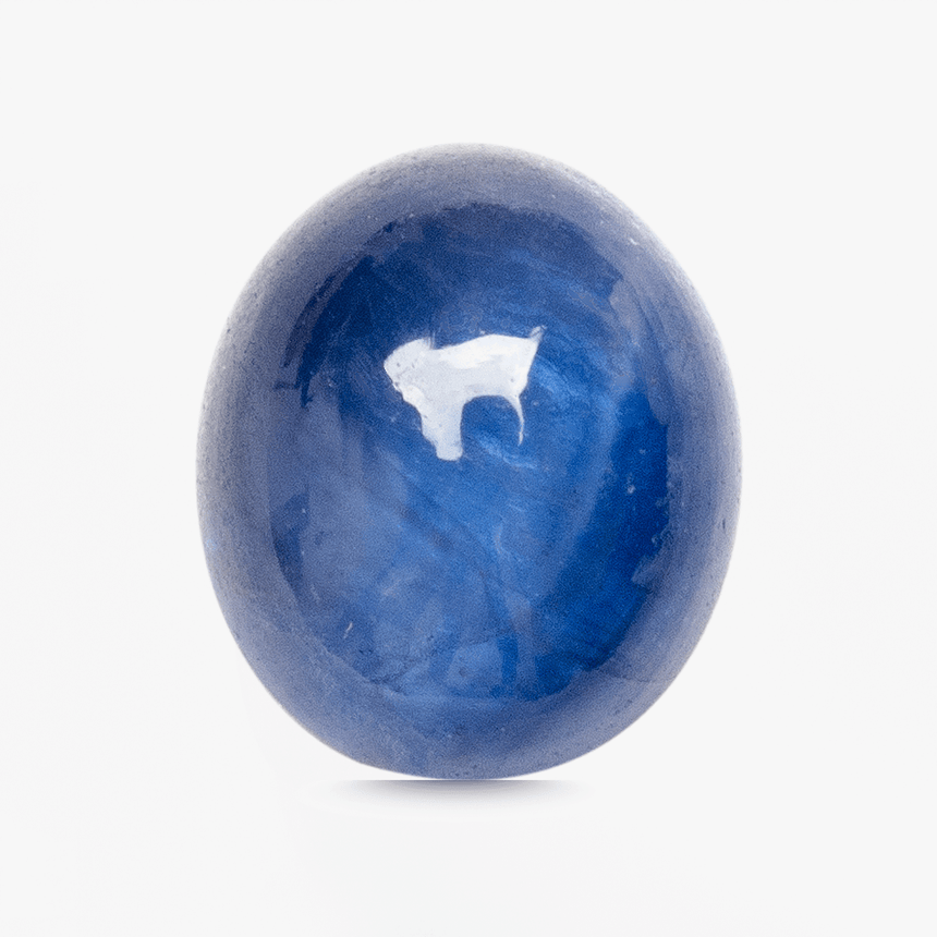 Oval Natural Sapphire Gemstone in Blue Tone & Cut in Cabochon Shape | SARATTI