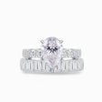 Pear Engagement Ring with Wedding Band | Modern Gem Jewelry