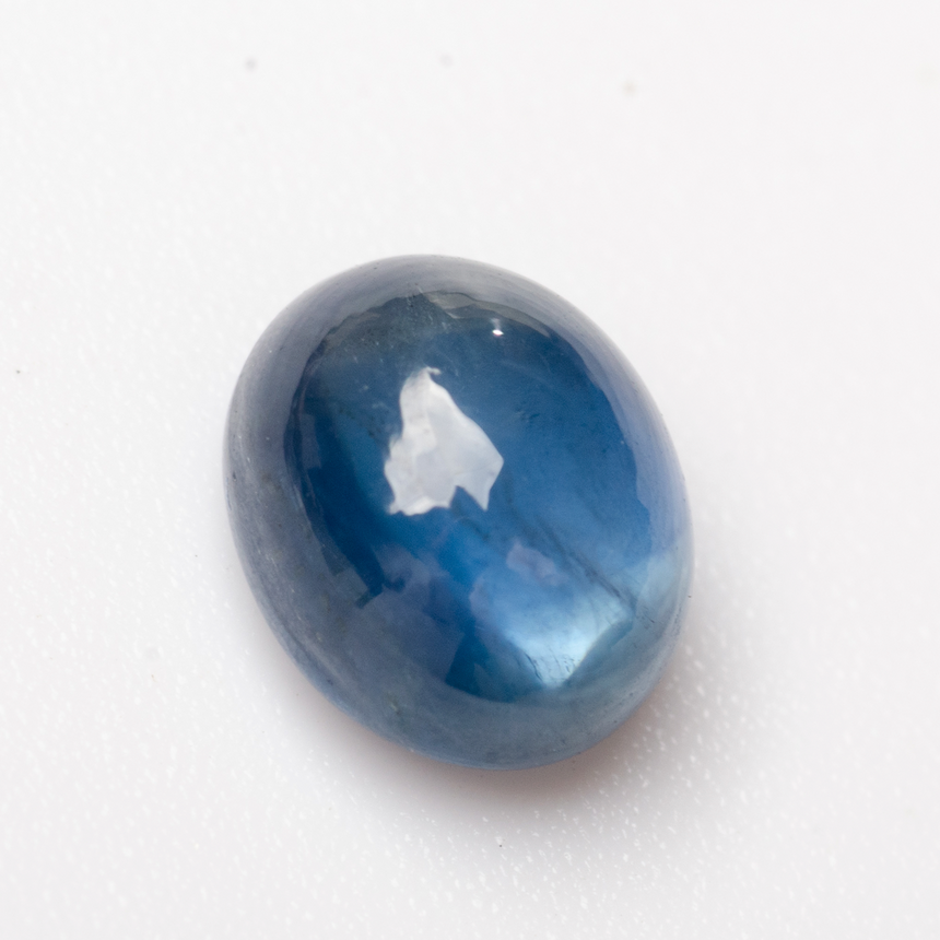 1.19 carats Oval Cabochon Natural Blue Sapphire Gemstone - 5.2 x 6.1mm