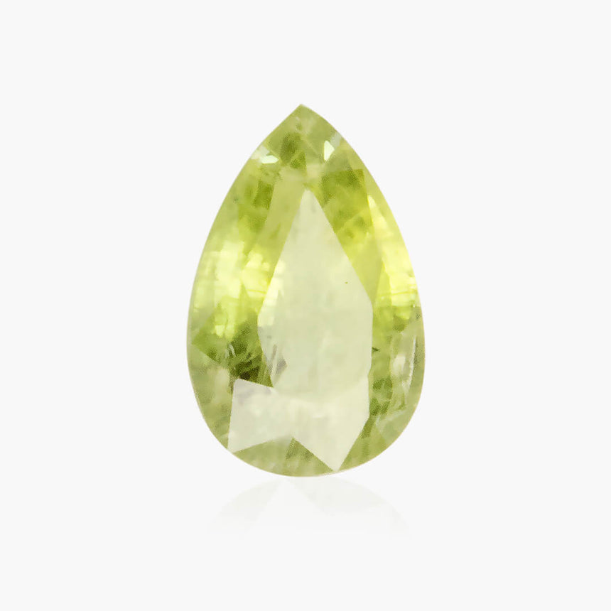 Pear Cut Green Natural Sapphire Gemstone | SARATTI