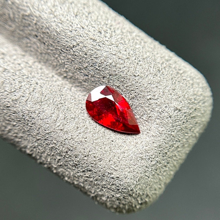 Pear Cut Unheated Natural Ruby Gemstone - SARATTI