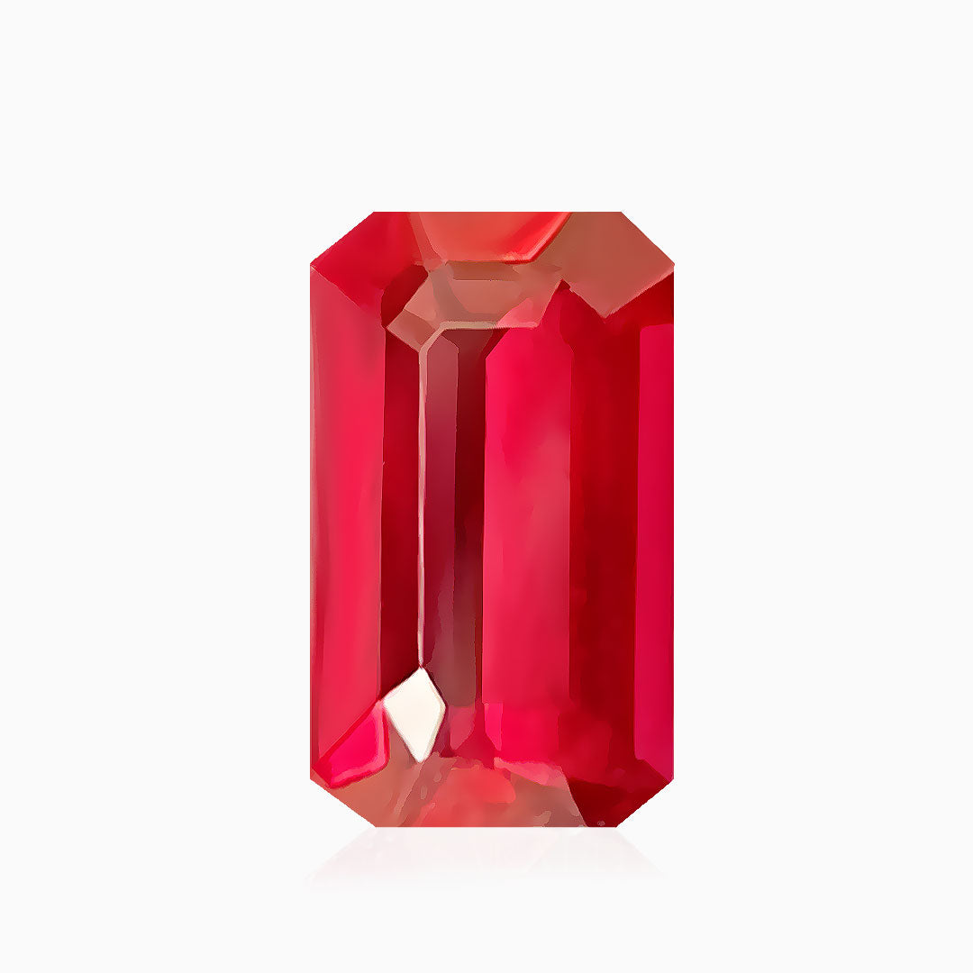 1.11-carat Octagonal Cut Vivid Red Ruby - GRS Certified | Unheated
